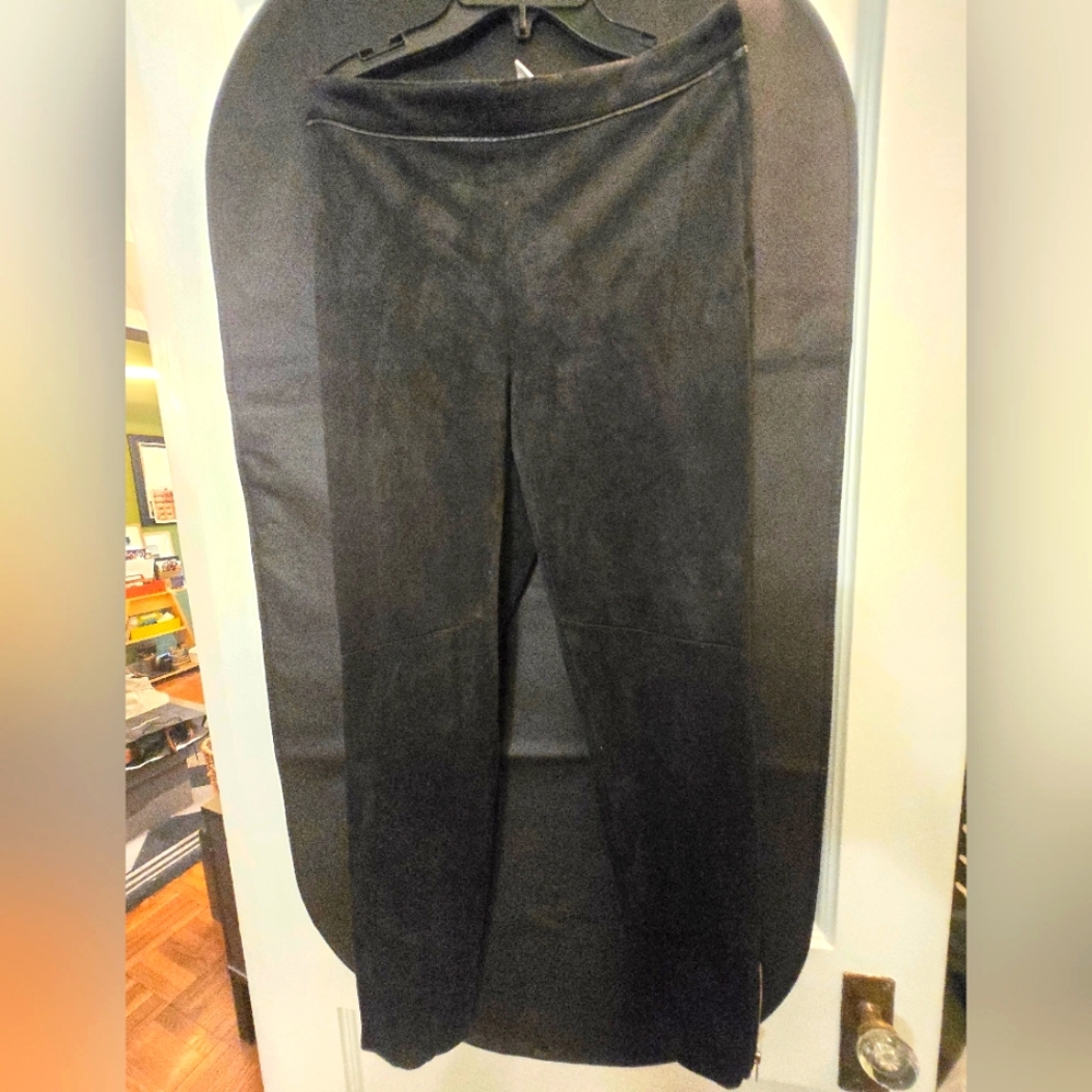 H&M Black Faux Suede Pants/Leggings, Size 8, NWOT